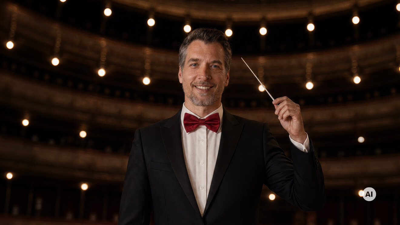 Der Orchesterleiter im Theater